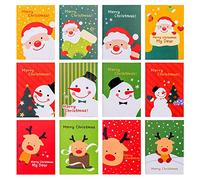 30 Pezzi Mini Quaderni di Natale Taccuini Tascabili Portatili per Bambini Babbo Natale,Pupazzo di neve, Quaderno a renna Memo Great Stock Party Bottiglie per sacche per ragazze e ragazzi, 12 stile