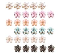30 Pezzi Mollette Capelli a Fiore, Piccole Pinze Capelli a Fiore Clip a Granchio, Mollette Decorative per Matrimonio Fermagli Capelli Piccoli Accessori Capelli Clip per Donne
