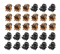 30 pezzi mollette capelli donna, Mini Clip Artiglio Forcina Antiscivolo (15 Testuggine + 15 Nero Brillante, lunghezza 2cm larghezza 1,5cm)