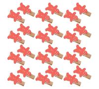 30 Pezzi Mollette in Legno a Forma di Omino di Pan di Spezie Rosso | Mini Formato 3, 50x2, 30x1, 20cm, Riutilizzabili, Leggere e Compatte, per Casa e Feste di Natale