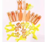 30 Pezzi Mollette per Capelli Bambina Dopamina | Fermaglio per Capelli Colorati con Motivi Geometrici | Accessorio per Capelli per Ragazze Donna Bambini, Tutte le Acconciature e Occasioni (or)