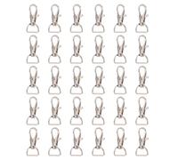 30 Pezzi Moschettone Girevole in Lega Argento con Anelli | Chiusura a Grilletto, Presa Salda e Movimento Fluido, Accessori per Guinzaglio Cane, Set con Anelli