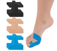 30 Pezzi Nastro Kinesiologico Per Alluce Valgo, Pretagliato Cerotti Per Alluce Valgo, Taping Kinesiologico, Kinesiology Tape (Blu + Nero + Color Pelle)