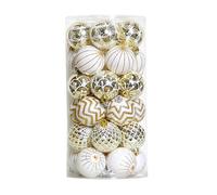 30 Pezzi Palline di Natale, 60MM e Bianca Dipinto Infrangibile Ornament8913