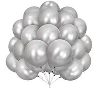 30 Pezzi Palloncini Argento lattice Argento Metallico da 12 Pollici per Ragazze Donne Ragazzi Festa di Compleanno Matrimonio Baby Shower Laurea Battesimo Nuziale Carnevale Anniversario Decorazioni