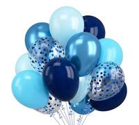 30 Pezzi Palloncini Blu Metallizzato,Palloncini Compleanno Azzurri Navye | Metallizzati Palloncini Elio,Laurea,Palloncini Compleanno,Prima,Comunione,Fidanzamento,Anniversario,Baby Shower, 12 Pollici