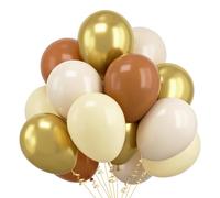 30 Pezzi Palloncini Marroni Oro,Palloncini Compleanno Marrone Beige Dorato | Palloncino Marrone Beige Dorato Bianco Sabbia,Baby Shower,Comunione,Battesimo,Bimbo,Gender Reveal,Decorazioni,12 Pollici