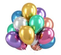 30 Pezzi Palloncini Metallizzati Colorati,Palloncini Blu Verde Oro Viola