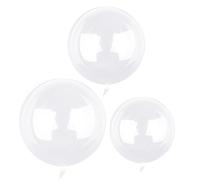 30 Pezzi Palloncini Trasparenti Set, Palloncini Bobo per Natale Matrimonio Compleanno Decorazioni, Gonfiare Palloncini Può Essere Caricato con Coriandoli (18/20/24pollici)