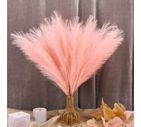 30 Pezzi Pampas Decorative Piume Decorative Fiori Secchi Decorativi Piume Decorative Lunghe Pampas Decorative Fiori Secchi Pampas Decorative Alte Per Matrimonio, Soggiorno, Arredamento Boho-Rosa