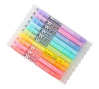 30 pezzi Pennarelli Evidenziatori a Doppia Punta 10 Colori 14x1x1cm | Plastica, Punta Larga e Sottile, Scrittura Fluida, per Pianificatori, Diari Personali, Rapporti e Note