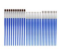 30 Pezzi Pennelli Per Dipingere Set Pennelli Pittura Pennelli Acquerello Professionali Pennelli Per Acrilico Per Vernici Acriliche, Acquerelli (Azzurro)