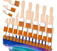 30 Pezzi Pennello Pittura Piccolo 3 Taglie Pennelli Pittura per Legno Pennello Piatto Piatti per Vernice,Pittura Muro,Pittura Acrilica,Colla Vinilica,Pittura Fai Da Te,Forniture Artistiche