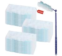 30 Pezzi Piumino Cattura Polvere, compatibili con Swiffer Duster Piumini Catturapolvere, Ricariche per Spolverino Duster, Duster Ricariche per Spolverini per Casa, Ufficio, con 1 Manico