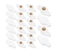 30 Pezzi Pomello a T M5 Foro Passante, Dado Manuale Bianco | Plastica e Ferro, Regolazione Rapida e Presa Sicura, per Accessori T Track e Dime da Falegnameria