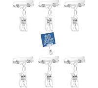 30 Pezzi Porta Cartellini Prezzi, Segno Esposizione Clip Trasparenti Label Holders Ruotabile Plastica Porta Etichette Supporto Chiaro Girevole Segno Clip per Negozi Dettaglio Supermercati