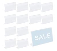 30 Pezzi Porta Etichette Trasparente Porta Cartellino del Prezzo Supporti a Forma di L per Visualizzare i Prezzi Porta Prezzi per centri commerciali, Negozi di Alimentari, Uffici (8 * 5,2 cm)