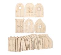 30 Pezzi Porta Fatata in Legno Grezzo Mini per Case e Villaggi | Facile da Dipingere e Montare, Stile Scandinavo e Cottage, per Plastici, Album e Balcone