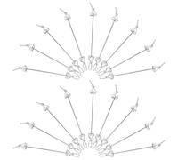 30 Pezzi Portachiavi a Cuore per Perline, Set Argento | Barre Beadable e Ciondoli Smontabili, Finitura Lucida, per Borse e Zaini, Forniture in Lotto per Negozi
