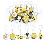 30 Pezzi Portachiavi Ape Decorative Charm per Borsa, Ciondoli Animali Api per Bambini - Regalo Compleanno Zaino Bomboniera