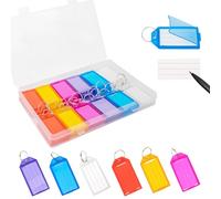 30 pezzi portachiavi, etichettatura portachiavi con etichette extra, etichettatura chiave a 5 colori, marcatore chiave per valigie usb animali domestici bagagli