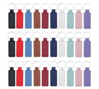 30 pezzi portachiavi in pelle vuoti portachiavi fai da te in pelle per incisione sublimazione portachiavi in pelle per artigianato fai da te, Colorato, 1