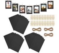 30 Pezzi Portafoto in Cartoncino Ghirlanda per Foto 15.5 X 11.5 Cm Cornice Portafoto in Carta, Cornici Fotografiche di Carta Kraft Cornice Foto Appesa, Cornice da Appendere Portafoto con Pinzetta