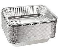 30 pezzi quadrati 13X10X4 cm vassoi usa e getta in foglio di alluminio contenitori per arrostire contenitori per cottura al forno, conservazione congelata di alimenti