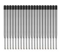 30 pezzi Refill Penna Sfera Metallo Nero, Standard Corto 9,9x0,4x0,4cm | Inchiostro Nero, Meccanismo a Molla Retrattile, per Ufficio e Journaling, Studenti e Collezionisti