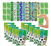 30 pezzi regalo per il compleanno dei bambini per il calcio dei bambini, decorazione per il compleanno dei bambini, flipper calcio, calcio, slap, bracciali da calcio, sacchetti regalo per il calcio