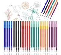 30 Pezzi Ricariche Cancellabili Compatibili con Legami,Refill per Penna Gel Cancellabile,Altezza 13 cm [5 Blu, 5 Nero, 5 Rosso, 5 Turchese, 5 Viola, 5 Arancione]