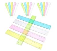 30 Pezzi Righello Diritto in Plastica Colorata 20cm Infrangibile per | Segni di Misura Chiari su Entrambi i Lati, Flessibile e Trasparente, per Aula, Disegno e Schizzi