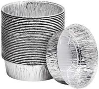 30 pezzi rotondi 18,5 x 4 cm vassoi usa e getta in foglio di alluminio contenitori per arrostire pentole in stagnola contenitori per la cottura al forno conservazione congelata di alimenti