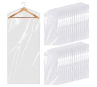 30 Pezzi Sacchetti Porta Abiti in Plastica, 90 * 60cm Copri Abiti in Plastica, Buste Trasparenti per Vestiti, Copri Abiti da Armadio, Copri Abiti Anti Polvere, per Camicie, Giacche, Abiti, Maglioni