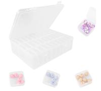 30 Pezzi Scatole Plastica Mini Trasparente, 1 Custodia Rettangolare, Organizzatori di Piccole Perline, Scatola organizer per perline, Contenitori per Piccole Parti,Unghie,Perline,Gioielli (30+1)