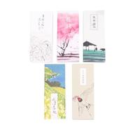 30 Pezzi Segnalibri Cinesi Creativi in Carta, 5 Scatole | Stile Classico Poetico, Uso come Segnalibro e Blocco Note, Idea Regalo Cancelleria, Formato Mini Stile Casuale