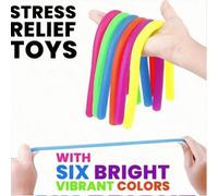 30 pezzi/set Mini noodle antistress colorati - Un regalo per alleviare lo stress e l'ansia - Cordini in gomma morbida e stirabili, adatti per vari progetti fai-da-te, eventi e omaggi per feste; artico
