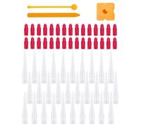 30 Pezzi Silicone Ugelli di Ricambio Beccucci Con 3 utensili per calafataggio e coperchio per Cartuccia Ugelli per Silicone per Calafatare Tappi Sigillanti Punte (30-N)
