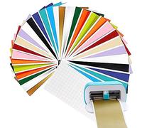 30 pezzi Smart Vinyl Permanent for Cricut Joy con 10 pellicole di trasferimento plotter set, 14 x 30,5 cm, Smart Adhesive Vinyl Permanent Vinile Plotter per fai da te, adesivi decorativi, decorazioni