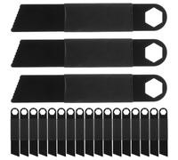 30 Pezzi Strumento Accendifuoco Compatto in Acciaio Inossidabile Nero | Piastra raschietto tascabile, compatibile con barre di magnesio e utensili d'accensione, uso furtivo notturno, per bushcraft