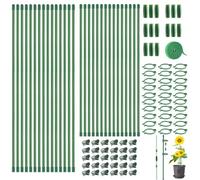 30 Pezzi Supporto per piante, Bastoncini per Orchidee, Tutori per Piante, Viene Fornito con Moschettoni, Tubi di Srolunga, per Piante Orchidee Pomodori, Sostegno per Piante (30pcs, 30cm+40cm)