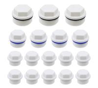 30 Pezzi Tappo per Tubi Filettato Esterna Tappi per Tubi Idraulici Tappo Femmina 1/2" 3/4" e 1" Pollice Tappi Cieco Tubo D'acqua con Rondelle per Rubinetti Lavatrice Lavastoviglie