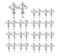 30 pezzi tasselli per cartongesso, con Viti Tappi per Cavità a Farfalla Universali Tasselli per Pareti a Cavità per Cartongesso Fissaggi Cartongesso per Pareti Staffe, grigio