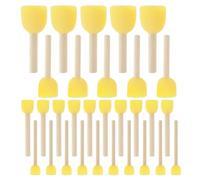 30 Pezzi Tondo Pennello in Spugna per Dipingere Spugna per Pittura Acrilica Manico in Legno Pennello in Schiuma Kids Doodle Acquerello Forniture per Arti e Mestieri (4 Dimensioni)