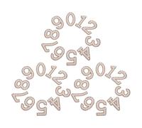 30 Pezzi Toppe Numeriche Termoadesive Strass Effetto 3d | Decorazione Versatile Finitura Glitter e Perline, per Feste di Compleanno e Eventi Sportivi