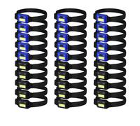 30 pezzi Torcia frontale a LED per adulti e bambini, fari da esterno con fascia regolabile impermeabile