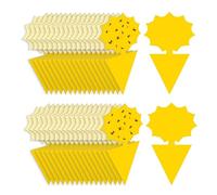 30 pezzi Trappola per moschettoni delle frutta fungini appiccicosa gialla Senza odore Adatta interni e uso Protezione piante insetti volanti Adesivo forte Lungo durata Sicuro gli esseri umani animali