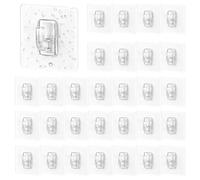 30 Pezzi Trasparenti Gancio Autoadesivo Bagno da Parete, Ganci Adesivi Muro Resistenti, Ganci Multifunzionali Impermeabili Senza Perforazione, Carico Massimo 5 kg, per Cucina Bagno Tile Wall