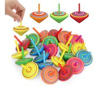 30 Pezzi Trottole Bambini Mini Trottola in Legno creativi per bambini Gadget