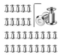 30 Pezzi Viti Di Collegamento M3, Vite per Mobili M3 x 5 mm con Chiave Esagonale, Viti a Brugola in Acciaio Inossidabile, Vite Collegamento Mobili per Armadi, Tavole di Legno